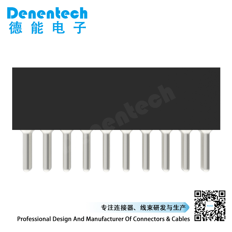 Denentech 高质量1.27MM圆P排母H3.80xW4.52三排180度圆形插件排母